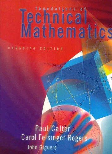 Book Foundations of Technical Mathematics, Canadian Edition free