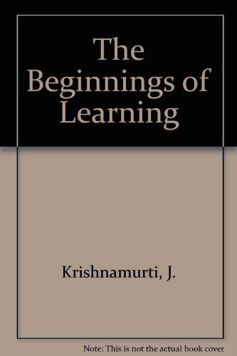 Book The Beginnings of Learning free