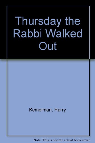 Book Thursday the Rabbi Walked Out free
