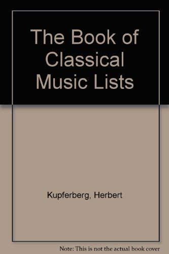 Book Book of Classical Music Lists free