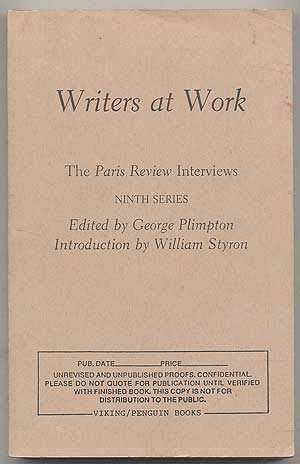 Book Writers at Work 09: The Paris Review Interviews Ninth Series free