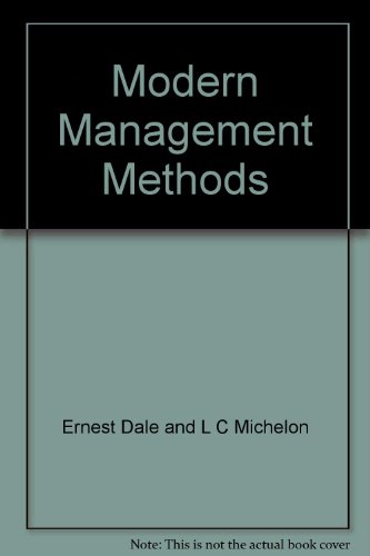 Book Modern Management Methods free