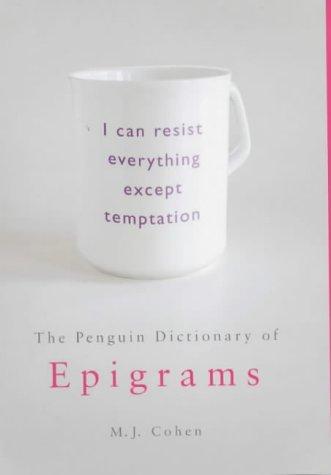 Book The Penguin Dictionary of Epigrams (Penguin Reference Books) free