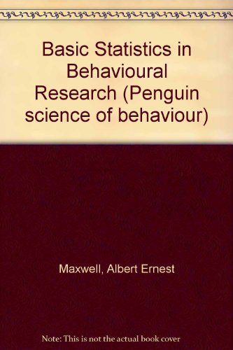 Book Basic statistics in behavioural research, (Penguin science of behaviour; method and history) free