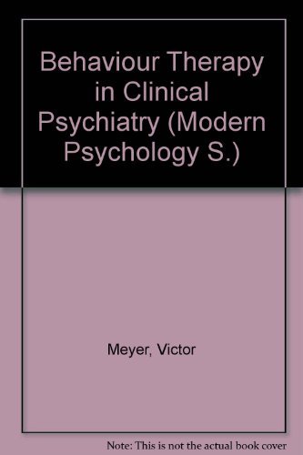 Book Behaviour Therapy in Clinical Psychiatry free