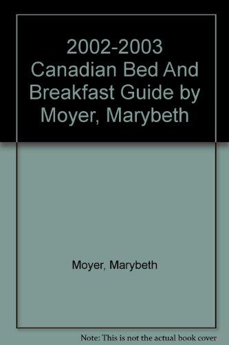 Book 2002-2003 Canadian Bed And Breakfast Guide free
