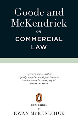 Book Goode and McKendrick on Commercial Law: 6th Edition free