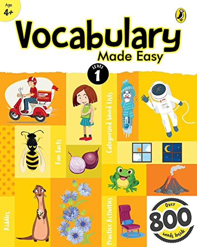 Book Vocabulary Made Easy Level 1: fun, interactive English vocab builder, activity & practice book with pictures for kids 4+, collection of 800+ everyday words| fun facts, riddles for children, grade 1 free