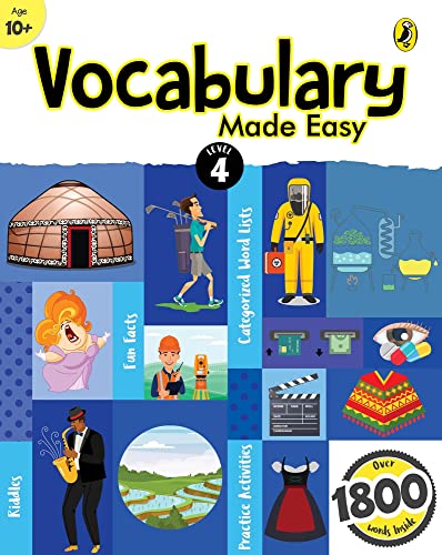 Book Vocabulary Made Easy Level 4: fun, interactive English vocab builder, activity & practice book with pictures for kids 10+, collection of 1800+ everyday words| fun facts, riddles for children, grade 4 free