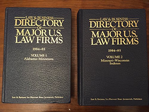 Book Law And Business Directory Of Major U. S. Law Firms free