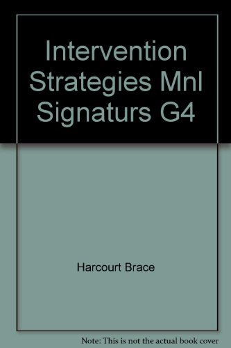 Book Intervention Strategies Mnl Signaturs G4 free