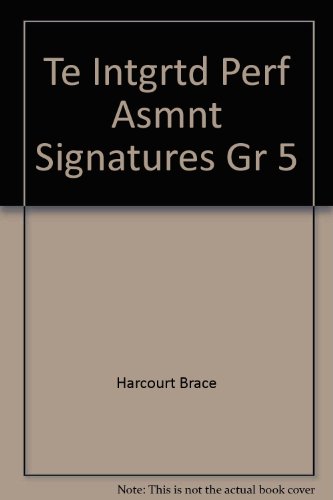 Book Integrated Performance Assessment, Grade 5, Teacher's Edition (signatures) free