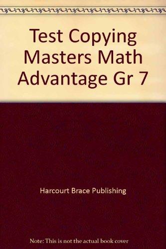 Book Test Copying Masters Math Advantage Gr 7 free