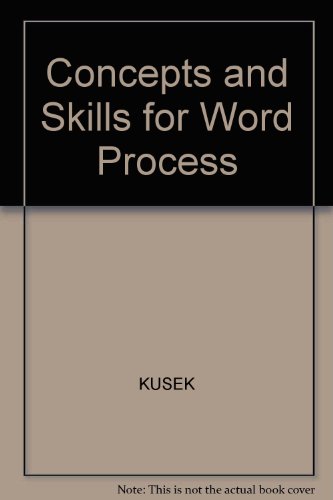Book Concepts And Skills For Word Process free