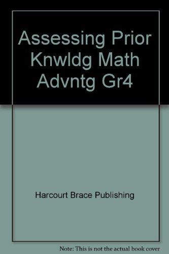 Book Assessing Prior Knwldg Math Advntg Gr4 free