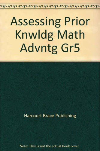 Book Assessing Prior Knwldg Math Advntg Gr5 free