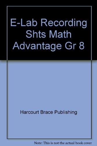 Book E-lab Recording Shts Math Advantage Gr 8 free
