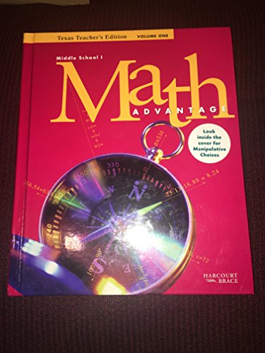 Book Math Advantage Middle School 1 Texas Teacher's Edition Volume One (volume One) free