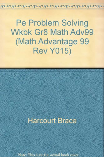 Book Pe Problem Solving Wkbk Gr8 Math Adv99 free