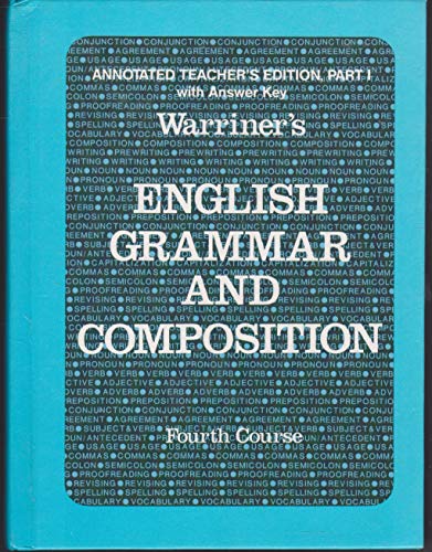 Book English Grammar and Composition, 4th Course, Annotated Teacher's Edition free