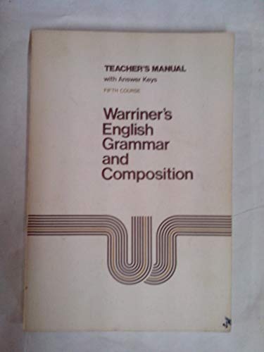 Book Warriner's English Grammar and Composition Fifth Course Teacher's Manual (Fifth Course) free