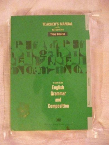 Book Warriner's English grammar and composition: Complete course : teacher's manual with answer keys free