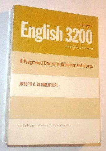 Book English 3200: A Programmed Course in Grammar and Usage free