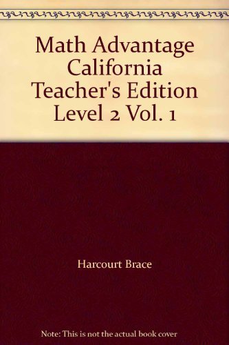 Book Math Advantage California Teacher's Edition Level 2 Vol. 1 free