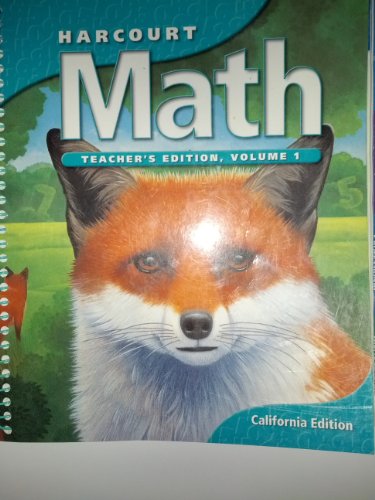 Book Harcourt Math Grade 5 California Teacher's Edition Volume 1 free
