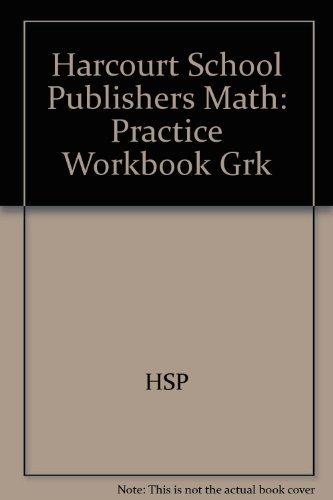 Book Math: Practice Workbook, Kindergarten (Harcourt School Publishers Math) free
