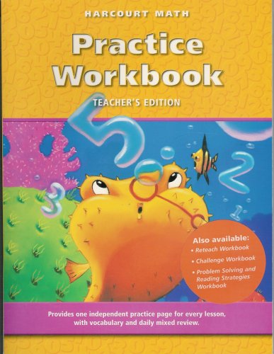 Book Harcourt Math Practice Workbook Teacher Edition ISBN 0153206608 free