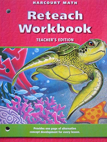 Book Harcourt Math Grade 4 California Edition Reteach Workbook Teacher's Edition free