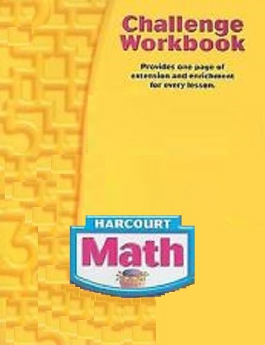 Book Harcourt Math, Challenge Workbook, Teacher's Edition free