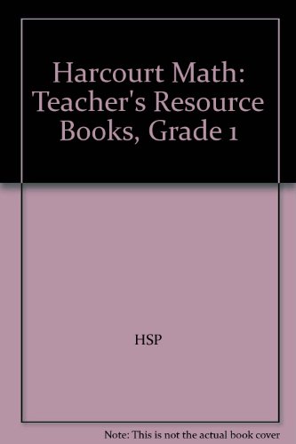 Book Harcourt Math: Teacher's Resource Books, Grade 1 free