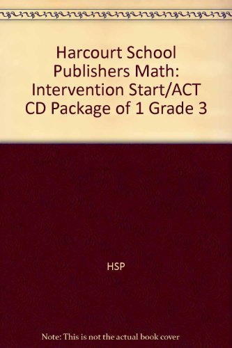 Book Harcourt School Publishers Math: Intervention Start/act Cd Package Of 1 Grade 3 free