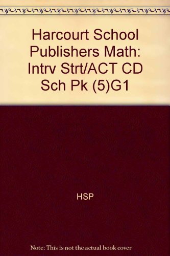 Book Harcourt Matematicas: Estragias Y Actividades De Intervencion, Grado 1 (spanish Edition) free