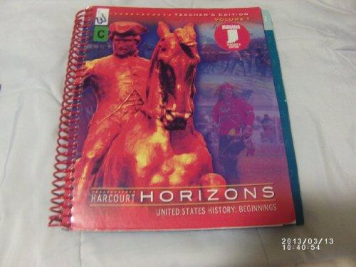 Book Harcourt Horizons United States History:  Beginnings - Teacher's Edition Volume 1 (of 2) free