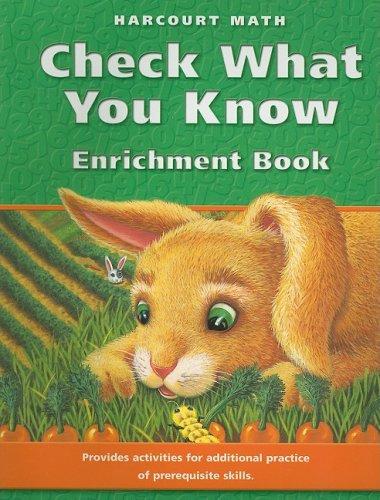Book Math, Grade 1 Enrichment Book: Harcourt School Publishers Math (Math 02 Y010) free