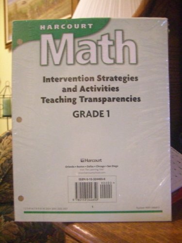 Book Harcourt Math Intervention Strategies And Activities Teaching Transparebcies Grade 1 free