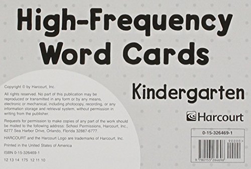 Book Trophies: High-Frequency Word Cards Grade K free