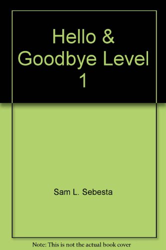 Book Hello & Goodbye, Level 1 free