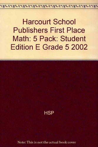 Book 5/Pk: Pe E Gr 5 First Place Math 02 free