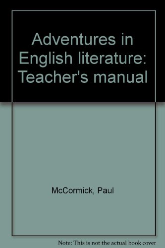 Book Adventures In English Literature: Teacher's Manual free