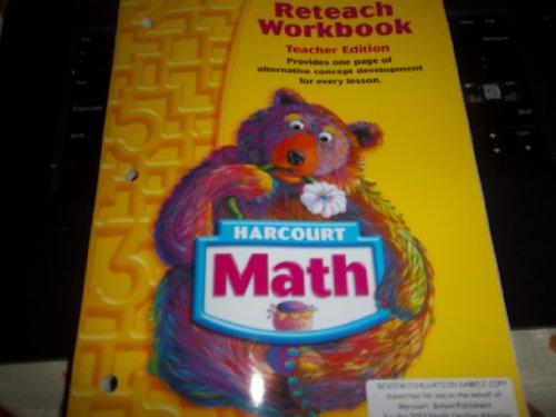 Book Harcourt Math: Reteach Workbook Teacher Edition Grade 1 free