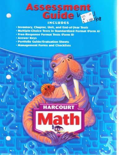 Book Harcourt Math: Assessment Guide, Grade 3 free