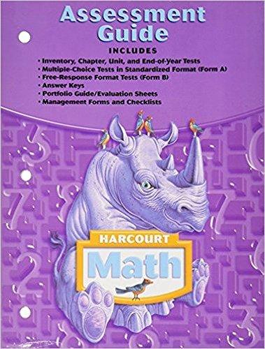 Book Assessment Guide: Harcourt Math Grade 4 free