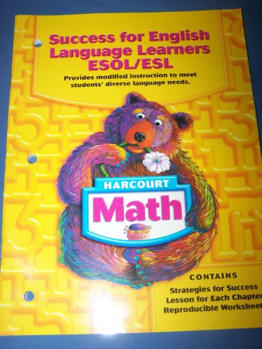 Book Harcourt Math: Success for English Language Learners ESOL/ESL, Grade 1 free