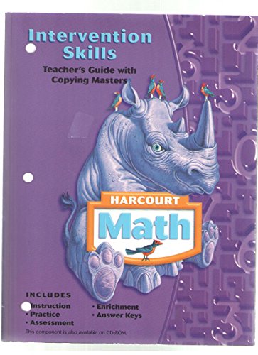 Book Harcourt Math: Intervention Skills Teacher’s Guide with Copying Masters Grade 4 2004 free