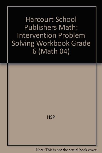 Book Harcourt Math: Intervention Problem Solving Workbook Grade 6 free