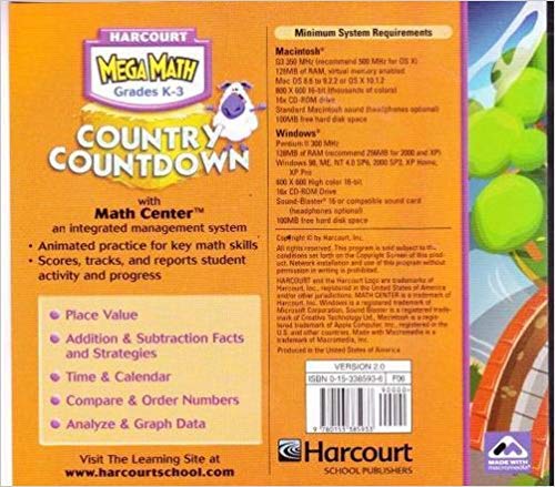 Book Harcourt School Publishers Eprod/Math: Mega Math/Cntdwn Cd Sgl K3 free